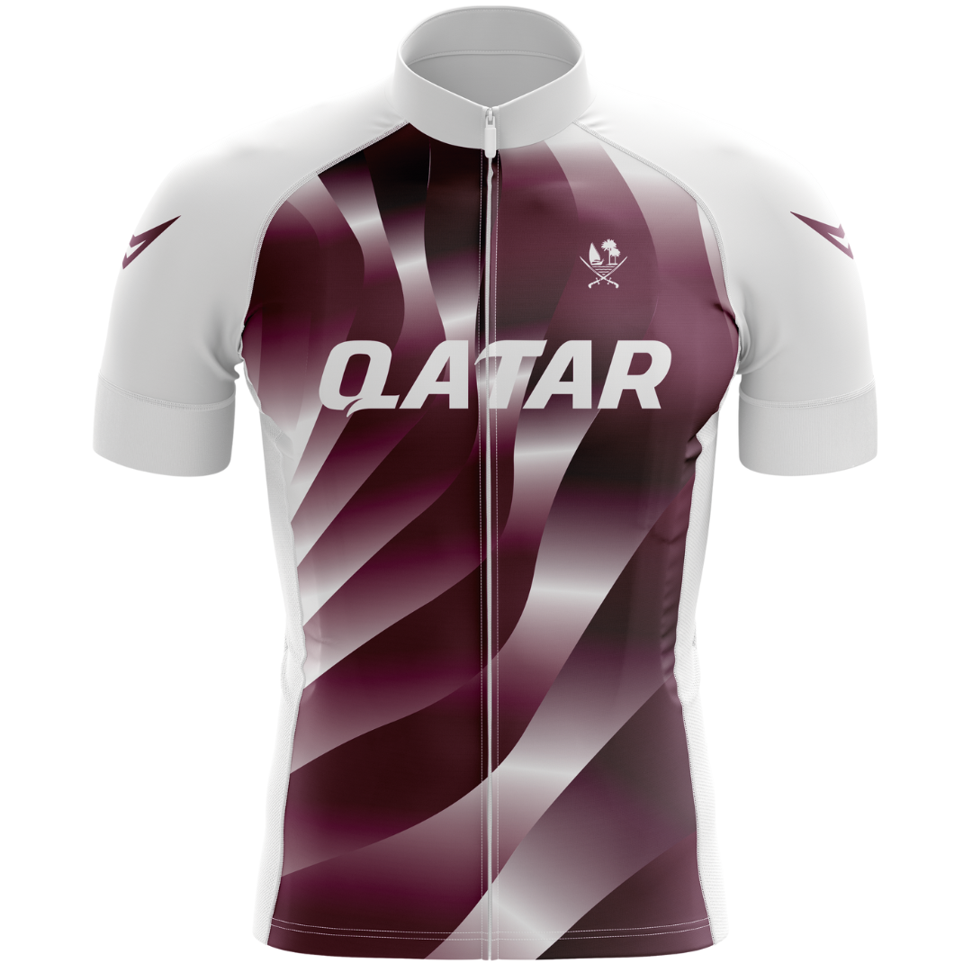 Qatar "Maroon" Short Sleeve Cycling Jersey