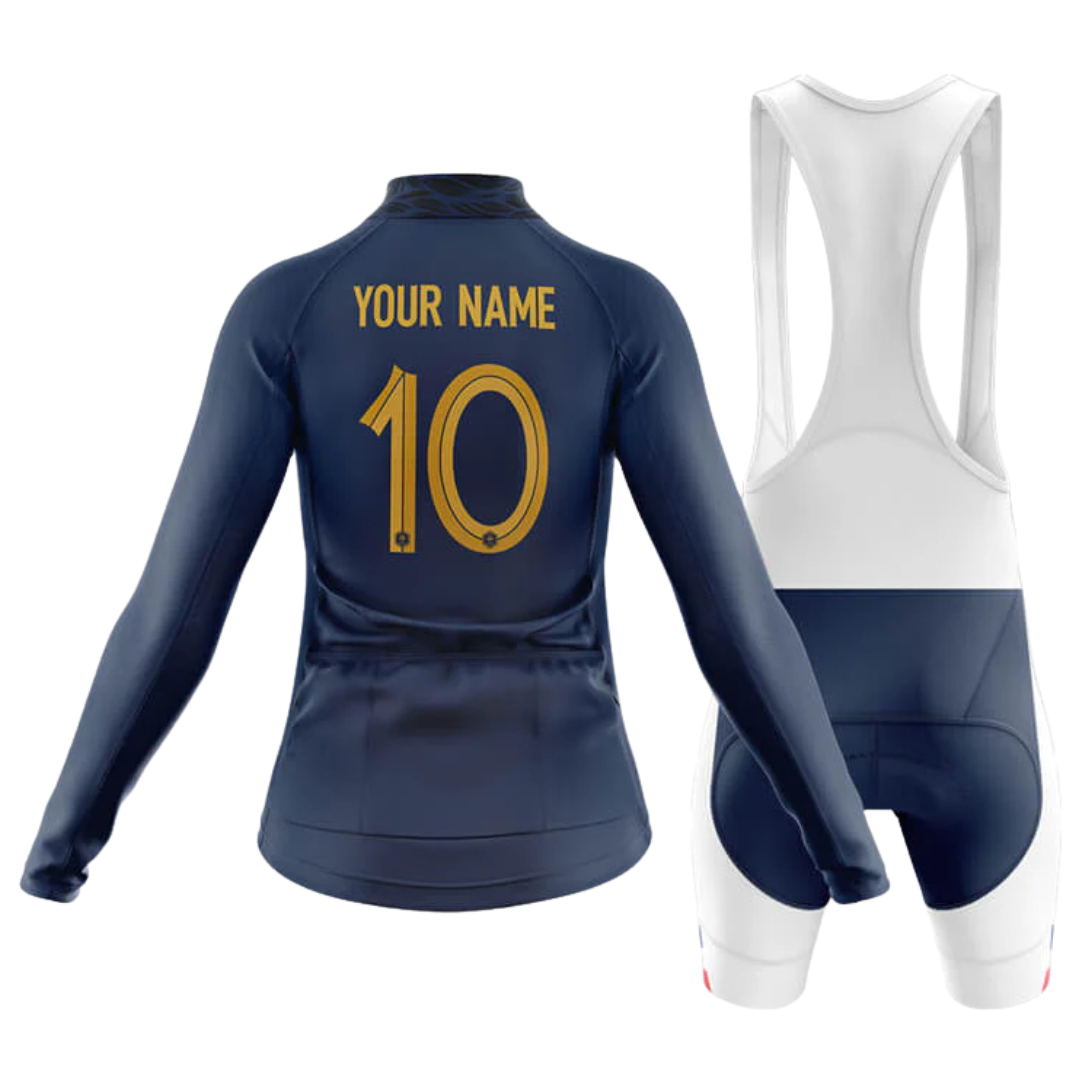 France National Women's Long Sleeve Cycling Set
