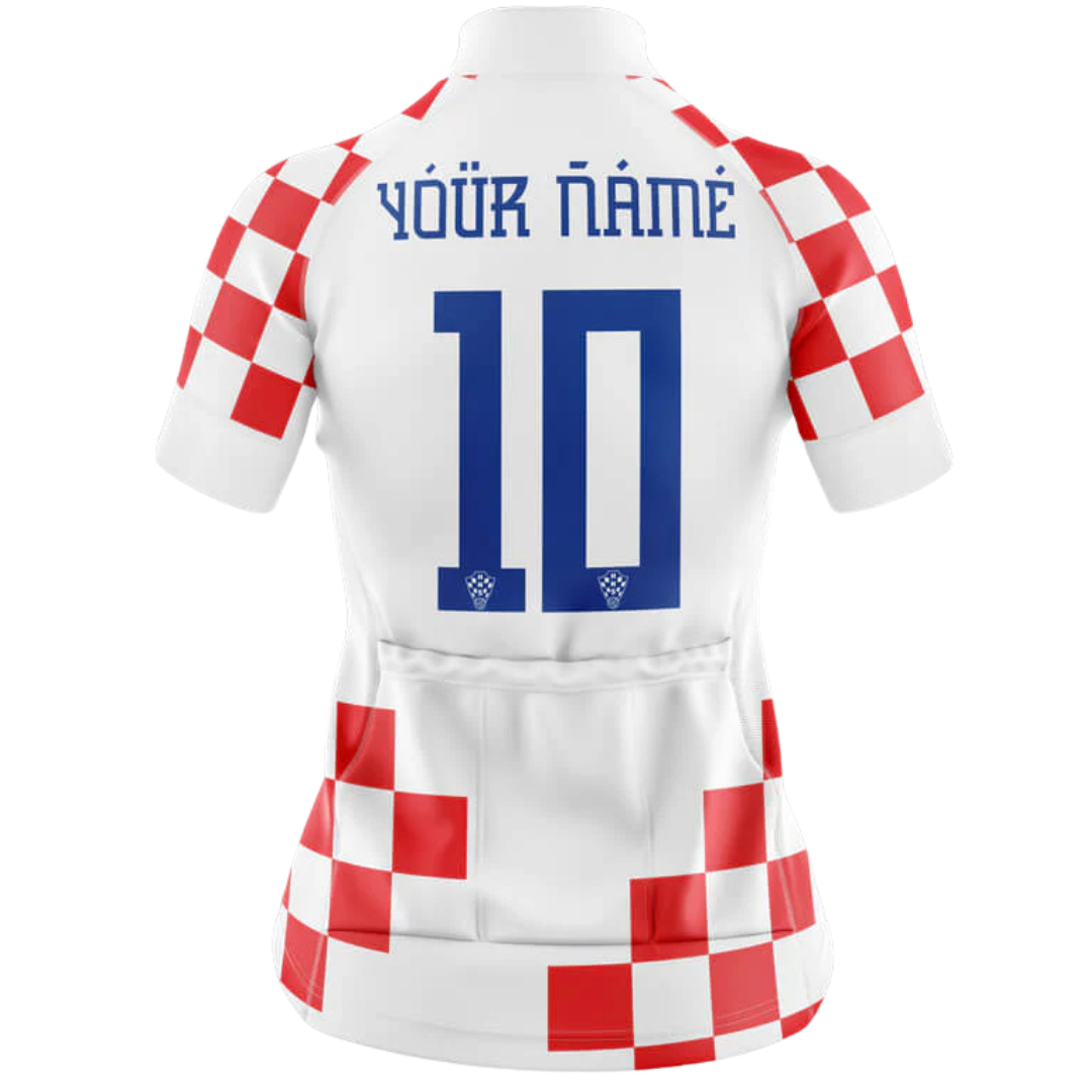 Croatia Women's National Short Sleeve Cycling Jersey