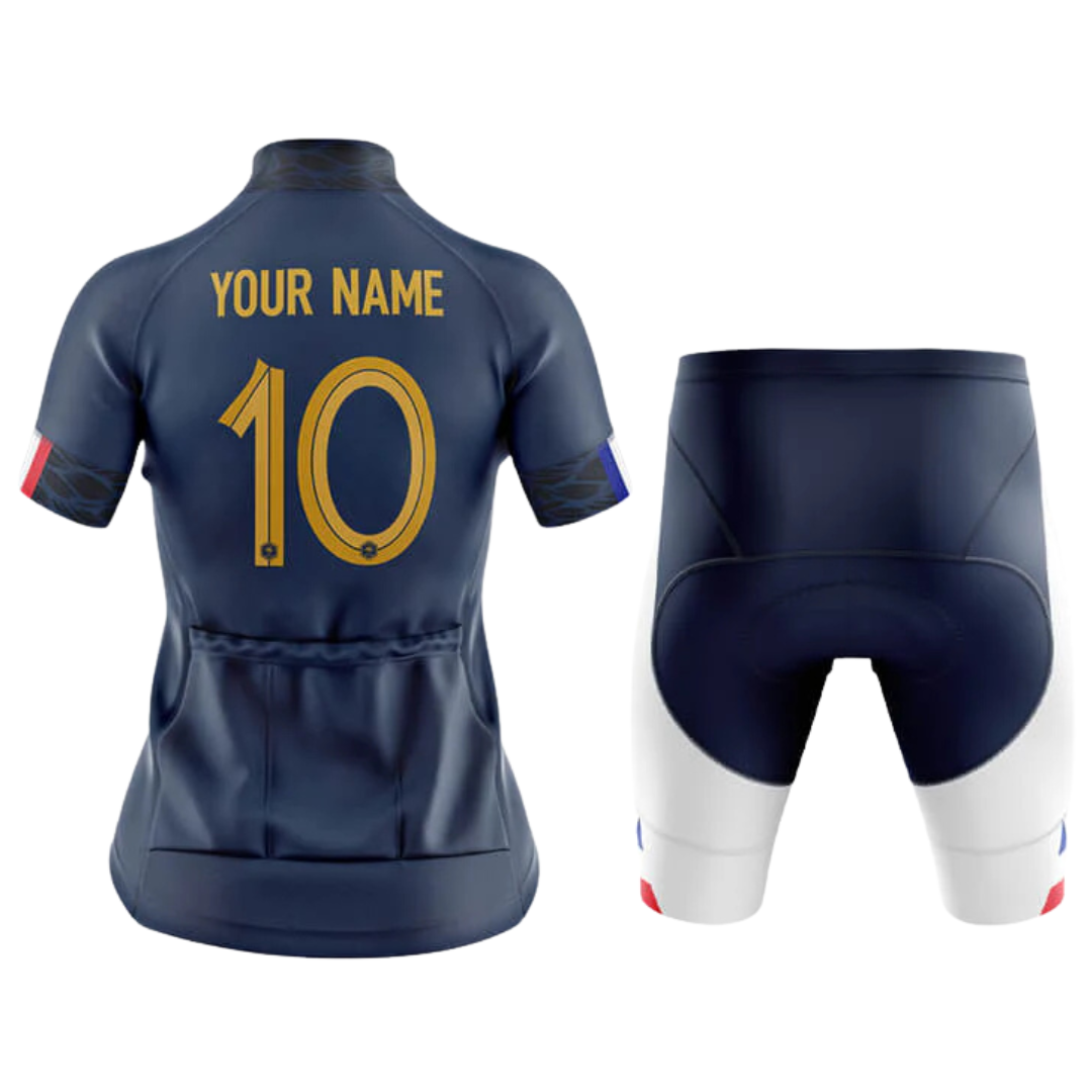 France National Women's Short Sleeve Cycling Set