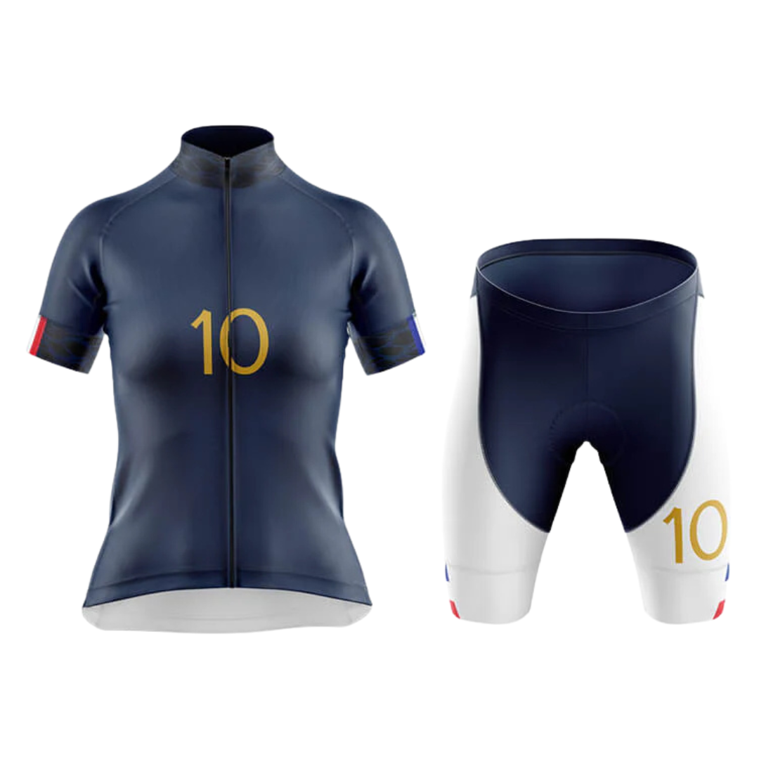 France National Women's Short Sleeve Cycling Set