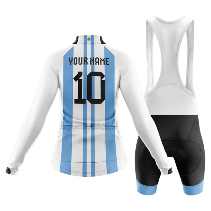 Argentina Women's  Long Sleeve Cycling Set