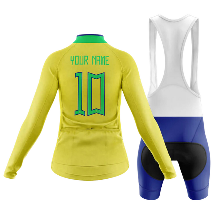Brazil National Women's Long Sleeve Cycling Set