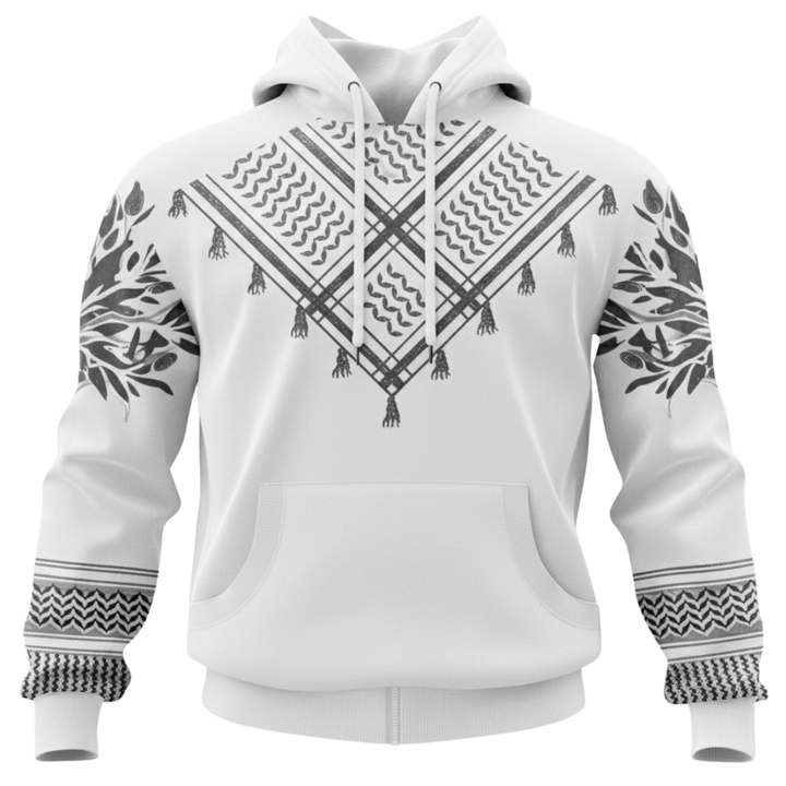Palestine "Sumud" White Edition Hoodie