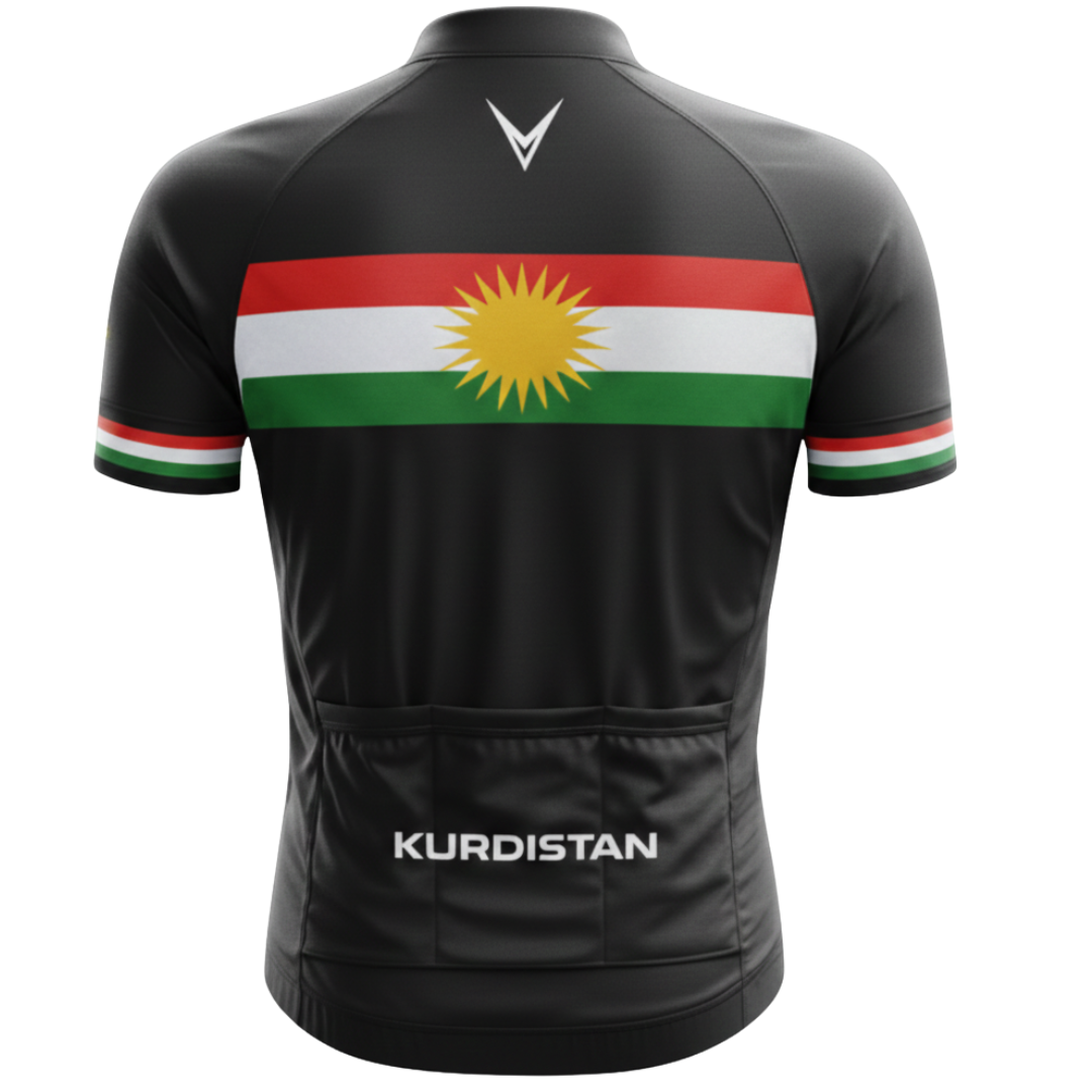 Kurdistan "Aero" Short Sleeve Cycling Jersey - Black Edition
