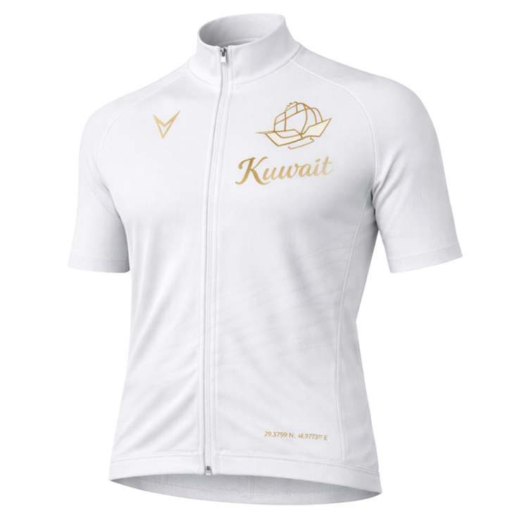 Kuwait "Aero" Short Sleeve Cycling Jersey — White Edition