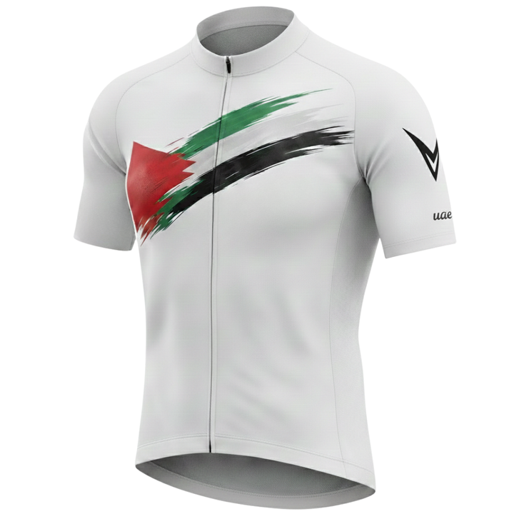 UAE "Strike" Short Sleeve Cycling Jersey – White Edition