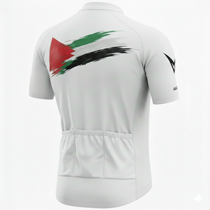 UAE "Strike" Short Sleeve Cycling Jersey – White Edition