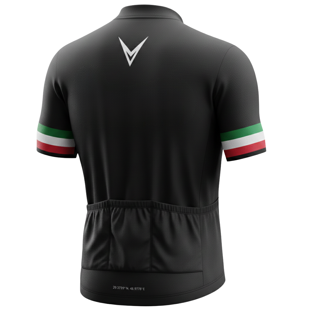 Kuwait "Standard" Short Sleeve Cycling Jersey — Black