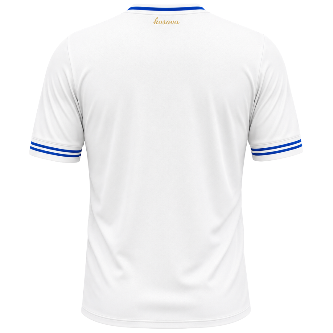 Kosova "Sharr" White Soccer Jersey