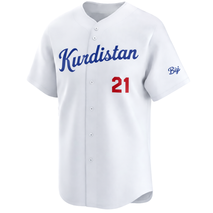 Kurdistan "21" Baseball Jersey - Ice Edition